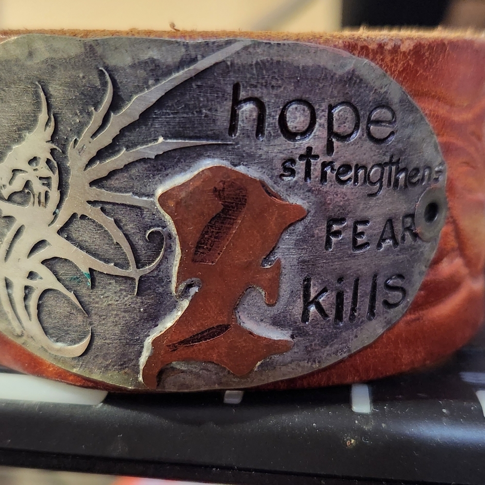Leather wrist cuff